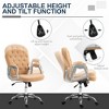 Lyngins Teddy Fleece Button Tufted Home Office Desk Chair with Padded Armrests,Adjustable Height and Swivel Wheels - 4 of 4