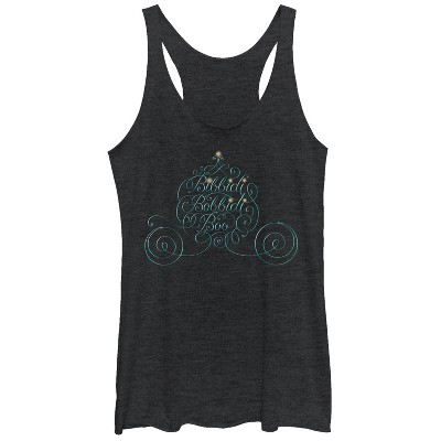 Women's Cinderella Bibbidi Bobbidi Boo Racerback Tank Top - Black