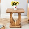NicBex Modern Square Textured-Pattern Coffee Table with O-Shaped Base,Minimalist Center Table for Living Room,Living Room Furniture - 3 of 4