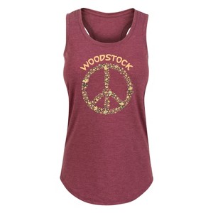 Women's - Peanuts - 70s Snoopy Graphic Racerback Tank - 1 of 4