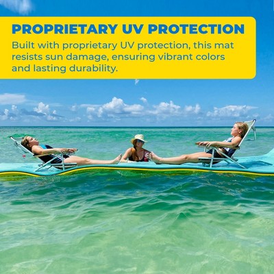 Aqua Lily Pad 12-Foot Yellow and Green Floating Foam Island