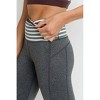 Women's Highwaist Stripes Full Legging - mono b - 4 of 4