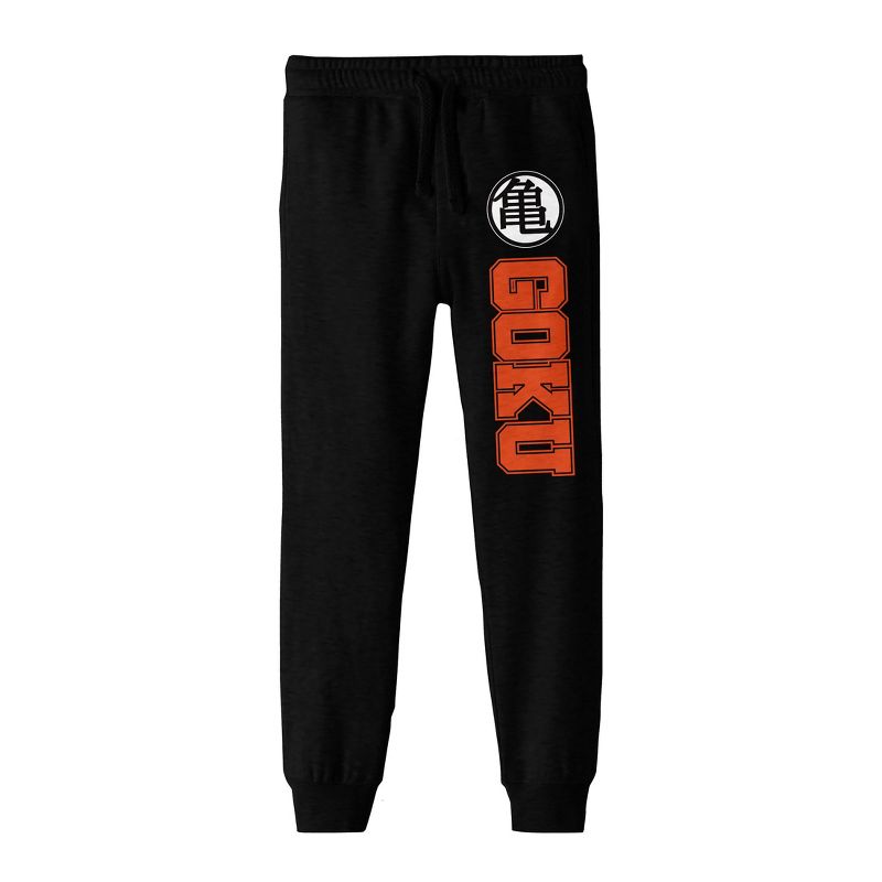 Bioworld Dragonball Z Kame Symbol with Goku Text Youth Black Graphic Sweats, 1 of 4