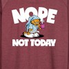Women's - Garfield - Nope Not Today Lightweight French Terry Wide Neck Long Sleeve Shirt - 2 of 4