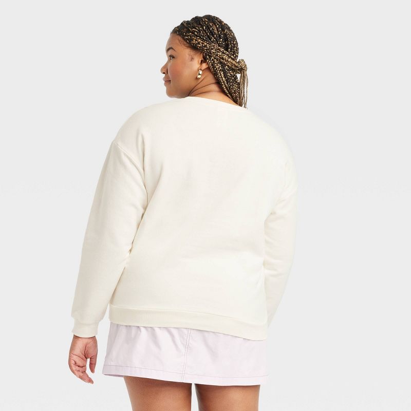 Women's Focus On All Good Things Graphic Sweatshirt - Off-White, 2 of 10