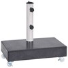 vidaXL Umbrella Base Light Grey Granite base Standard Umbrella Base - Black with wheels - 2 of 4