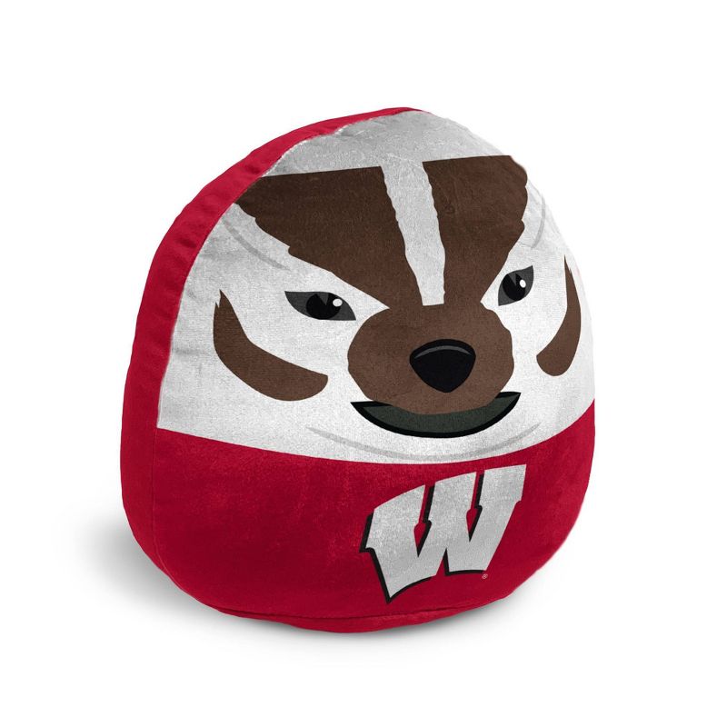 NCAA Wisconsin Badgers 16&#34;x16&#34; Plushie Mascot Pillow, 1 of 4