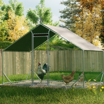 Racxily Large Walk-in Metal Chicken Coop and Run