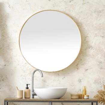 Colt 48" Circle Metal Frame Large Circle Wall Mounted Mirror -The Pop Home