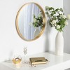 Travis Round Wood Accent Wall Mirror - Kate and Laurel All Things Decor - image 4 of 4