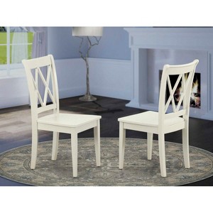 HomeStock City Chic Clarksville Double X-Back Chairs - Elegant Dining Set of 2 - 1 of 4