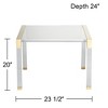 55 Downing Street Hanna Modern Cast Acrylic Accent Side End Table 23 1/2" x 24" Clear Gold for Living Family Room Bedroom Bedside Entryway Office Home - 4 of 4