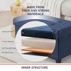 Ornavo Home Foldable Tufted 30 Inch Linen Bench Storage Ottoman with Legs for Bedroom, Entryway and Living Room - 3 of 4