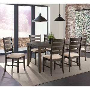 7pc Powell Dining Set Brown - Picket House Furnishings