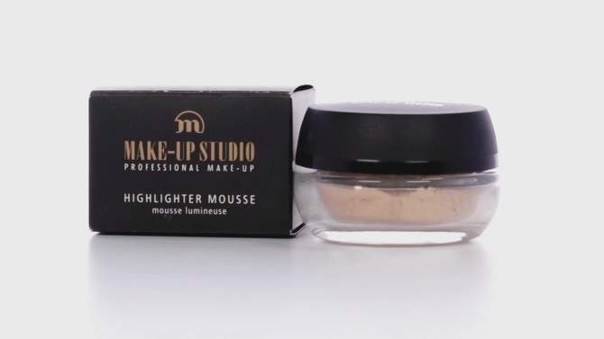 Highlighter Mousse - 1 Gold by Make-Up Studio for Women - 0.51 oz Highlighter, 2 of 9, play video