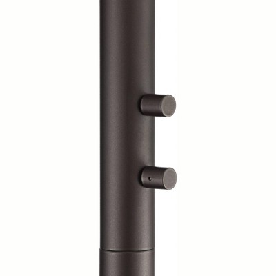 Adjustable Tiger Bronze Edison Floor Lamp with Seedy Glass Shades