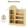 Zevemomo 4 Tier Kids Bookshelf and Toy Storage,Wooden Children Bookshelf,Toy Storage with Bookshelf for Playroom,Classroom, Bedroom, Library, Beige - 4 of 4