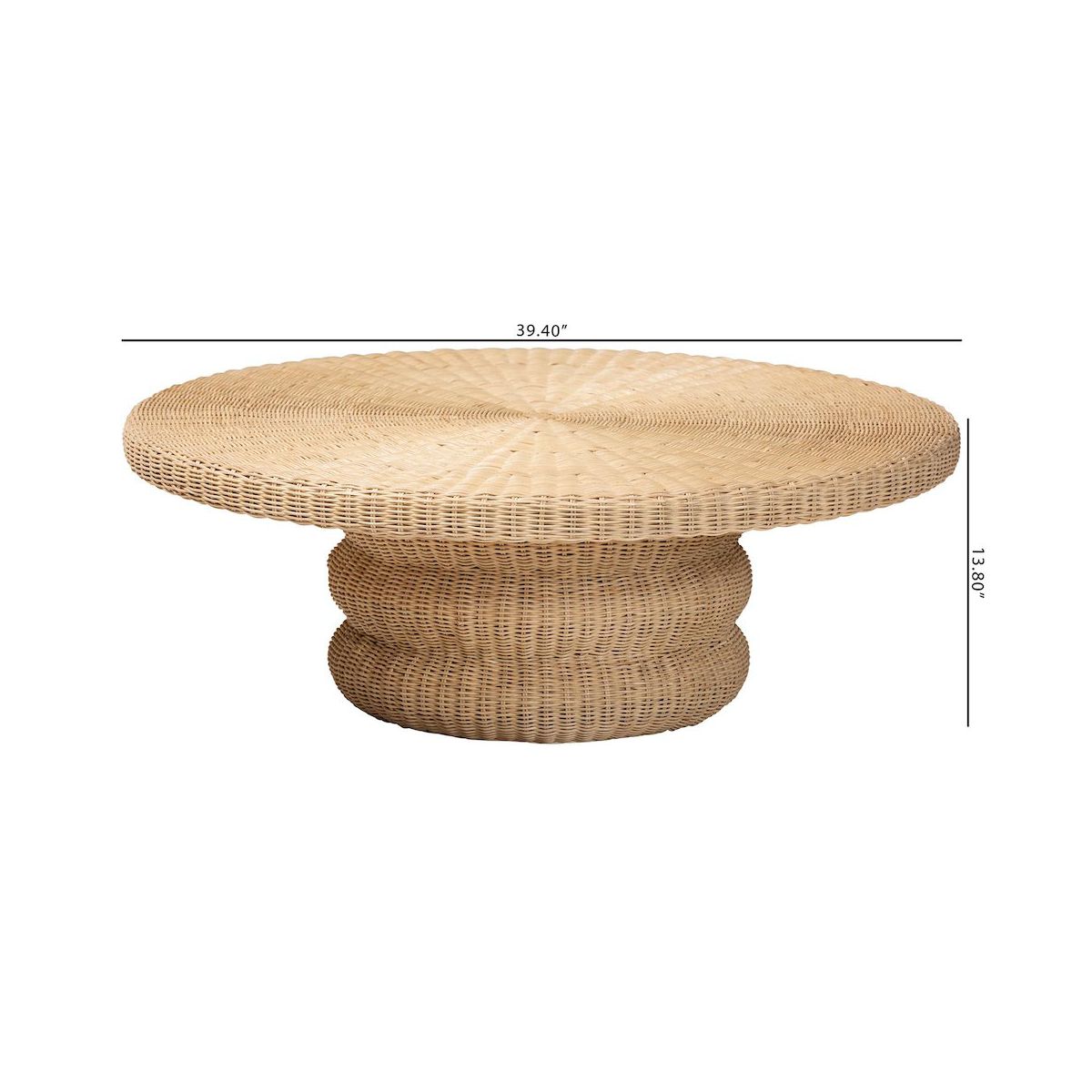 bali & pari,Silvia Natural Rattan Coffee Table - thumbnail 4