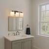 ALOADECOR 21'' 3-Light Modern Elegant Brass And Black Bathrooom Vanity Light With Milk White Glass Shades - 2 of 4