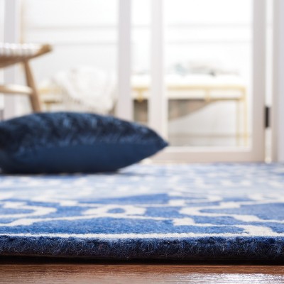 Ivory Hand-Tufted Wool Rectangular Area Rug 2' x 3'