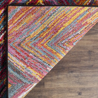 Aruba Multicolor Chevron 4' x 6' Synthetic Area Rug