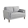Lifestyle Solutions Giovanni Loveseat Woven Light Gray - 3 of 4