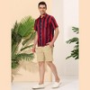 Lars Amadeus Men's Summer Irregular Printed Camp Collar Short Sleeves Button Down Hawaiian Shirt - 4 of 4