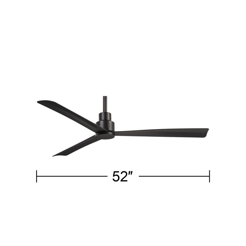 52" Minka Aire Modern Outdoor Ceiling Fan with Remote Control Coal Wet Rated for Patio Exterior House Porch Gazebo Garage Barn, 5 of 7