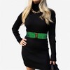 Anna-Kaci Women's Sequin Elastic Waist Belt with Gold Tone Clasp - 3 of 4