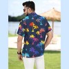 LA LEELA Mens Hawaiian Shirts Short Sleeve Button Down Shirt Men's Hawaii Shirts Boho Vacation Casual Summer Beach Shirts for Men Funny - 4 of 4