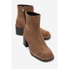 Junae - Cognac Suede Leather Block Heel Boot (Women) cognac suede 9.5 Forever & Always Shoes US - 2 of 4