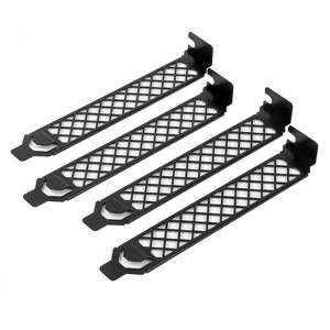 SilverStone Technology Vented PCI Slot Cover Plate 4 pcs in one Pack Black Improves cooling performance for Fully opened expansion slots Cases - 1 of 4