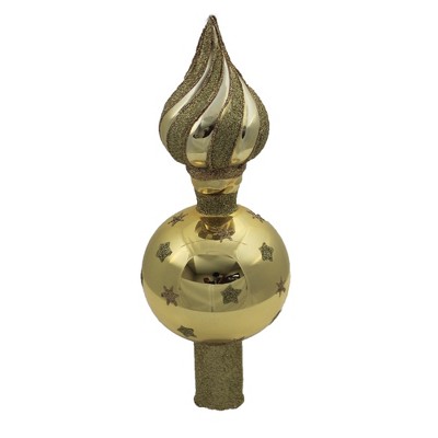 Tree Topper Finial 10.0" Golden Flame Tree Topper Finial Russian Kremlin Olympic  -  Tree Toppers