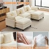 GustoWave Modular Sectional Sofa, 112'' L Shaped Couch Set, Chenille 3-Seater Cloud Couches with Movable Ottoman, DIY Combination - 4 of 4