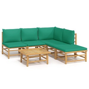 vidaXL Garden Lounge Set Natural Bamboo Large Modular - 1 of 4