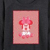 Women's - Disney - Minnie Moouse Oops Lightweight French Terry Wide Neck Long Sleeve Shirt - 2 of 4