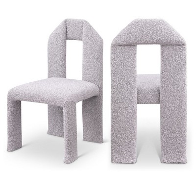 Meridian Furniture,Bennett Boucle Fabric Dining Chair, Set of 2
