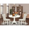 3-Piece Linen White Finish Solid Wood Top-Dining Room Set-Seats 4 - 2 of 4