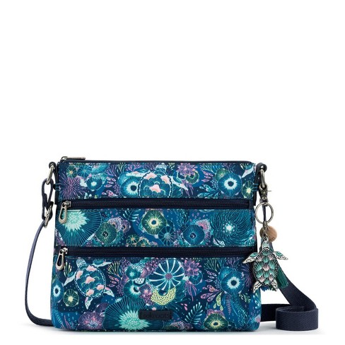 Sakroots Women's Basic Crossbody in Eco-Twill Royal Blue Seascape - image 1 of 4