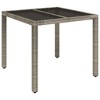 vidaXL Patio Dining Set with Cushions Outdoor Garden Furniture Poly Rattan - 35.4" Table Length Gray 2 Items - 4 of 4