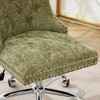 ORRD Modern Gray Chenille Office Chair with Swivel & Adjustable Chrome Base - 4 of 4