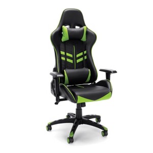 Racing Style Adjustable Gaming Chair with Lumbar Support Green - OFM