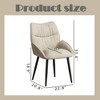 NicBex Set of 2 Luxury Dining Chair with Metal Legs and Comfortable Backrest,Velvet Armless Chairs for Kitchen,Living Room - 3 of 4