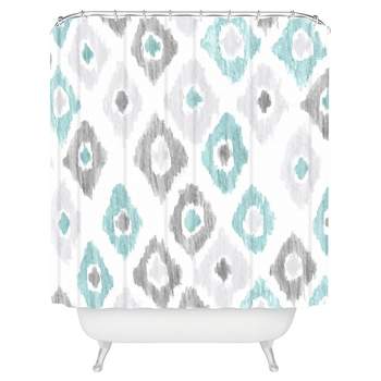 Quiet Ikat Shower Curtain Gray - Deny Designs