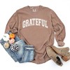 Simply Sage Market Grateful Varsity Garment Dyed Long Sleeve - 3 of 4