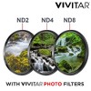 Vivitar 58mm Lens Filter Kit ND2 ND4 ND8 Neutral Density ND Filters Set - 3 of 4