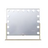 Impressions Vanity Gilded Tri-Tone LED Makeup Mirror W/ Bluetooth Speakers - 3 of 4