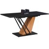 GDFStudio Elin Modern Rectangular Extendable Dining Table with Metal Frame and Wooden Tabletop - 4 of 4
