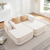 GDFStudio Meline Modern Teddy Upholstered Sectional Sofa with Cushions and Pillows - 2 of 4