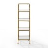 40" Aimee Short Etagere Gold - Crosley: Modern Glass Shelving, 4-Tier Steel Frame - 2 of 4